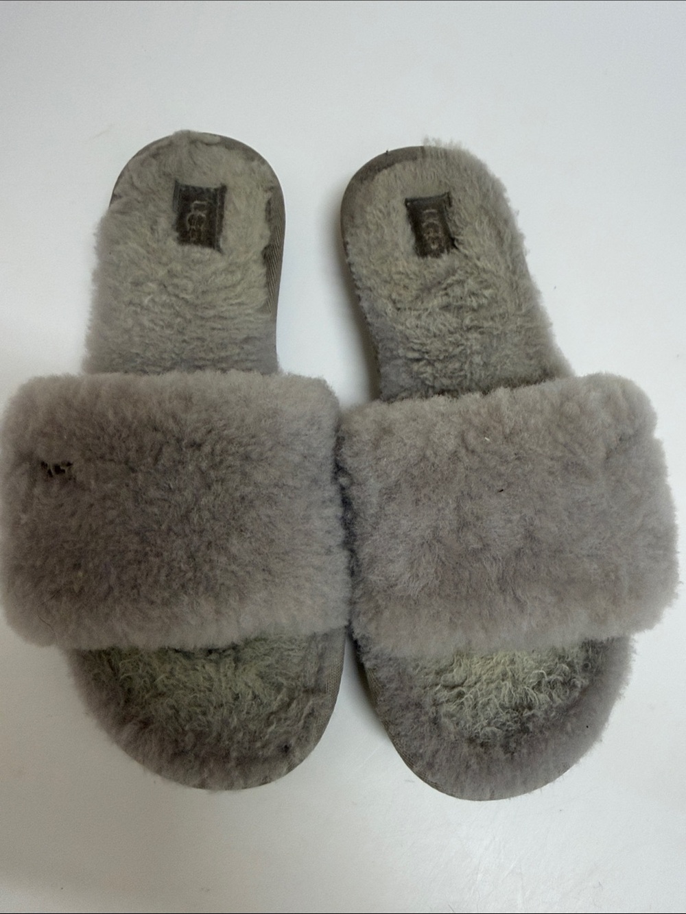 Ugg Cozy Faux-Shearling Slide Slippers in Gray